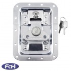 Large Recessed Butterfly Catch in 10mm Deep Dish with Key Lock